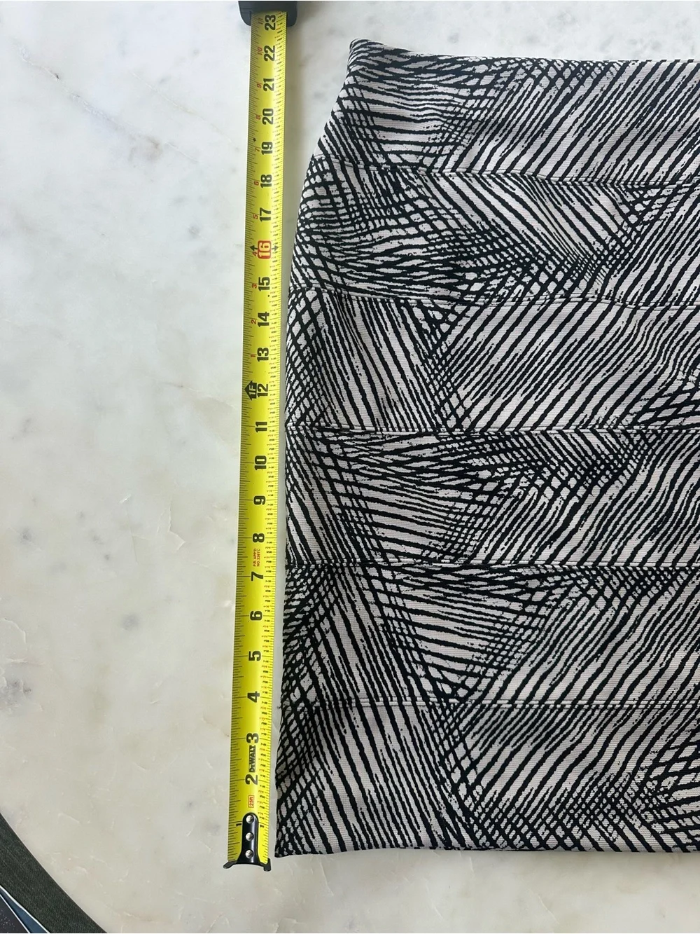 Alfani Black and White Patterned Midi Skirt - Picture 6 of 6